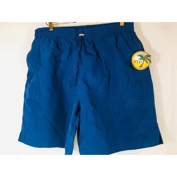 Jos A Bank Swimming Trunks Mens Sz XL Blue Swimsuit Mesh Brief Lined - Picture 1 of 10